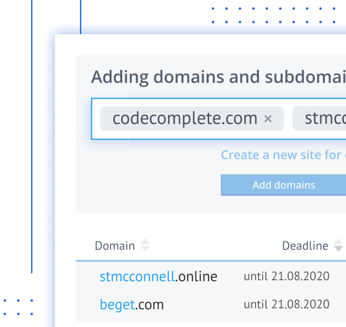 Convenient domain and DNS management